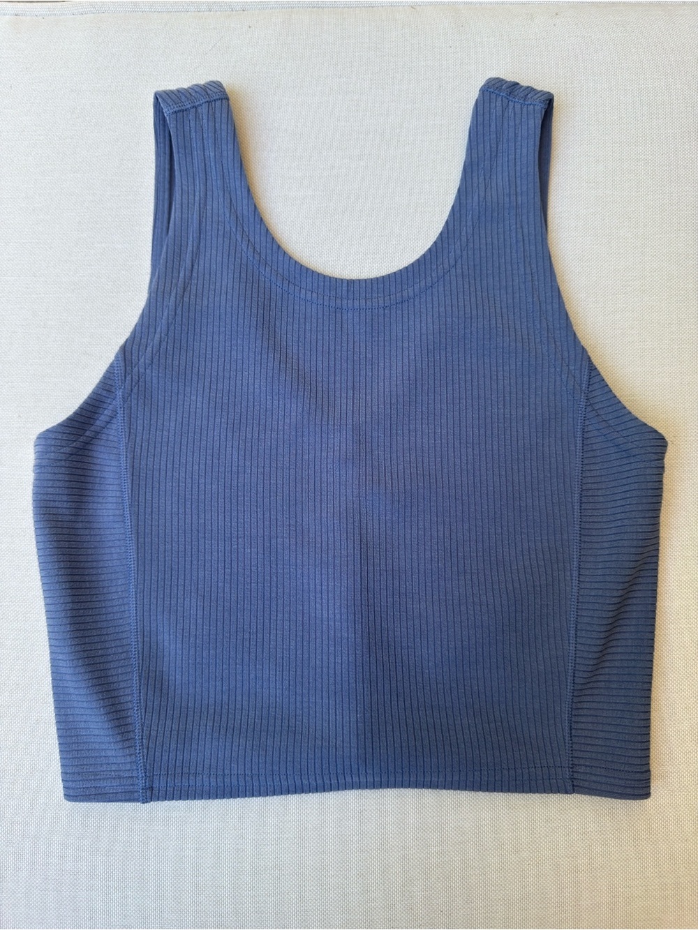 Lululemon Ribbed Softstreme Cropped Tank Top Size 4 Blue